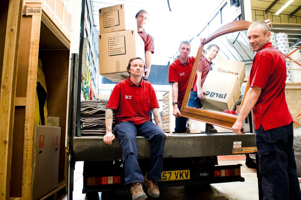Team loading van in Madrid